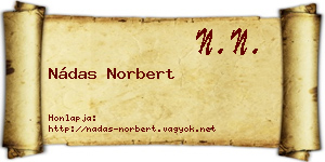 Nádas Norbert névjegykártya