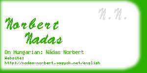 norbert nadas business card