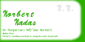 norbert nadas business card